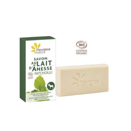 FLEURANCE NATURE JABON LECHE DE BURRA con patchouli pastilla 100gr.