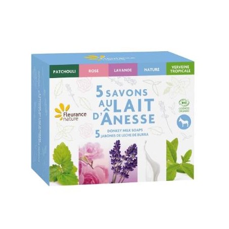 FLEURANCE NATURE COFRE 5 JABONES con leche de burra