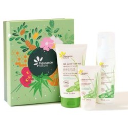 FLEURANCE NATURE COFRE ALOE VERA espuma +gel aloe+crema hidratante