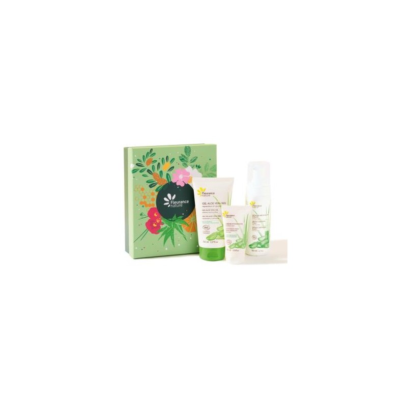 FLEURANCE NATURE COFRE ALOE VERA espuma +gel aloe+crema hidratante FLEURANCE NATURE COFRE ALOE VERA espuma +gel aloe+crema hidratante
