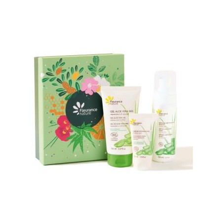 FLEURANCE NATURE COFRE ALOE VERA espuma +gel aloe+crema hidratante
