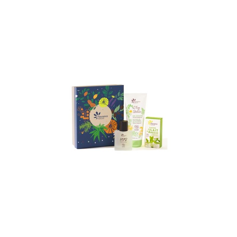 FLEURANCE NATURE COFRE HOMBRE gel ducha verbena+perfume+jabon