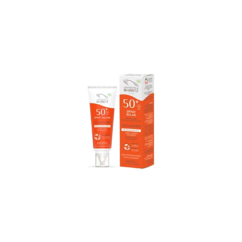 ALGA MARIS - LAB. BIARRITZ SPRAY SOLAR cara y cuerpo SPF50+ 100ml. ALGA MARIS - LAB. BIARRITZ SPRAY SOLAR cara y cuerpo SPF50+ 100ml.