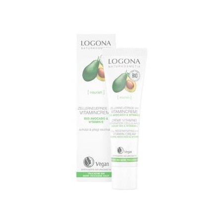 LOGONA CREMA VITAMINICA REGENERADORA 24H aguacate 30ml.