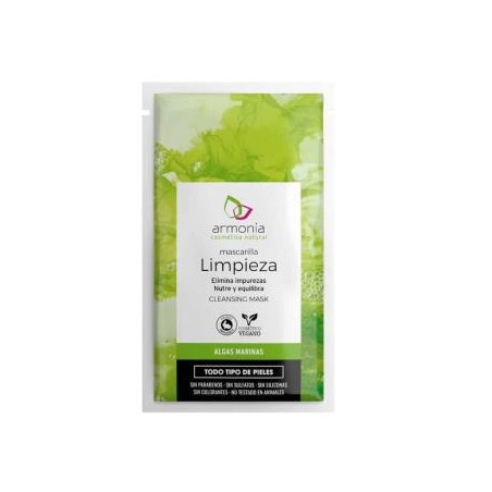 ARMONIA MASCARILLA FACIAL LIMPIEZA algas 12sbrs.
