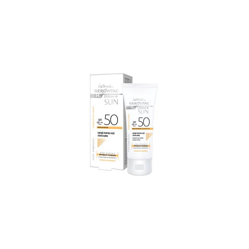 GEROVITAL H3 (Dra. Ana Aslan) GEROVITAL CREMA SOLAR SPF50 tono dorado 50ml. GEROVITAL H3 (Dra. Ana Aslan) GEROVITAL CREMA SOLAR SPF50 tono dorado 50ml.