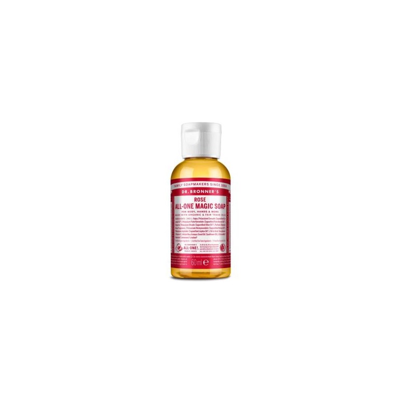 DR. BRONNER´S JABON LIQUIDO rosas 60ml.