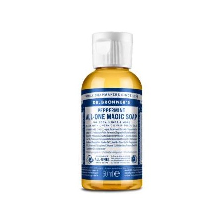 DR. BRONNER´S JABON LIQUIDO menta 60ml.