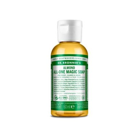 DR. BRONNER´S JABON LIQUIDO almendras 60ml.