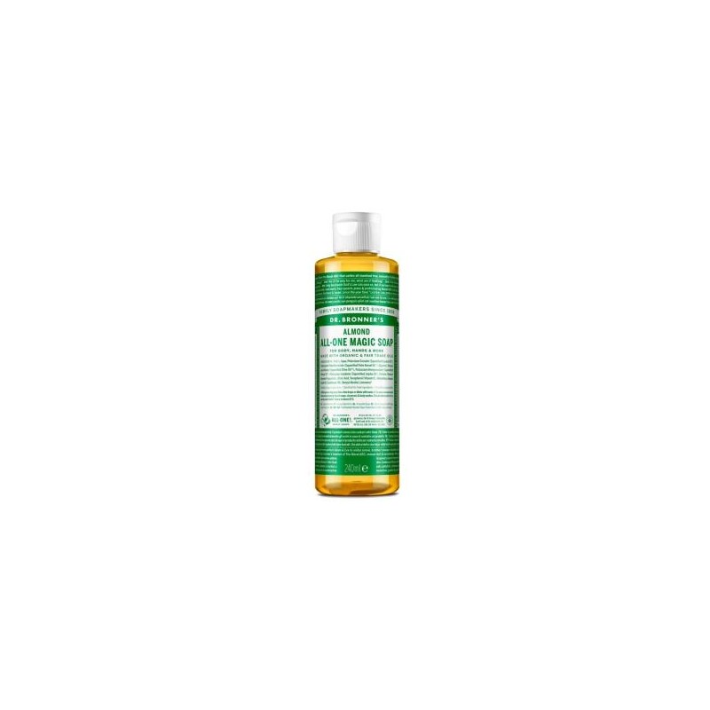 DR. BRONNER´S JABON LIQUIDO almendras 240ml. DR. BRONNER´S JABON LIQUIDO almendras 240ml.