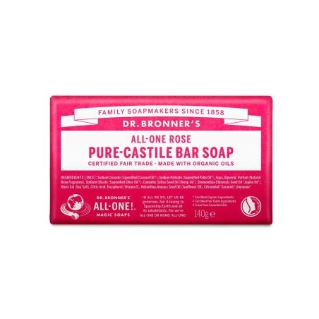 DR. BRONNER´S JABON EN PASTILLA rosas 140gr.