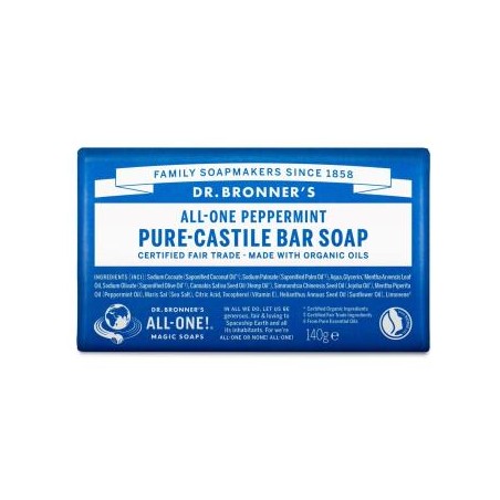 DR. BRONNER´S JABON EN PASTILLA menta 140gr.