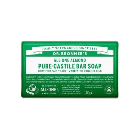 DR. BRONNER´S JABON EN PASTILLA almendras 140gr.