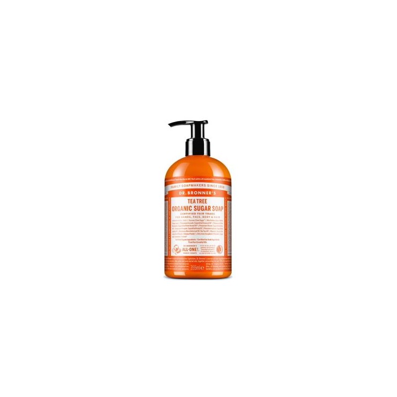 DR. BRONNER´S JABON DE AZUCAR arbol del te 355ml. DR. BRONNER´S JABON DE AZUCAR arbol del te 355ml.