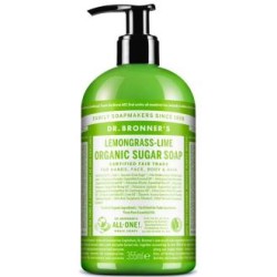 DR. BRONNER´S JABON DE AZUCAR lemongrass-lima 355ml.
