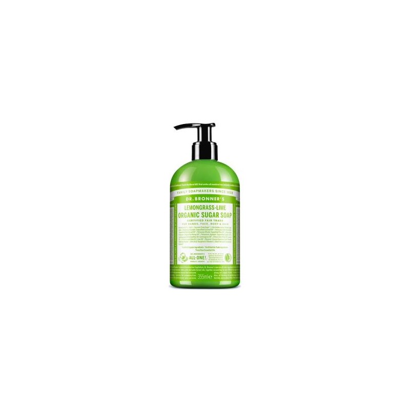 DR. BRONNER´S JABON DE AZUCAR lemongrass-lima 355ml. DR. BRONNER´S JABON DE AZUCAR lemongrass-lima 355ml.