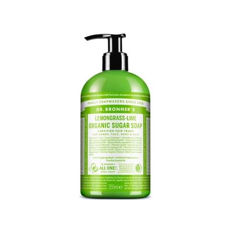 DR. BRONNER´S JABON DE AZUCAR lemongrass-lima 355ml.