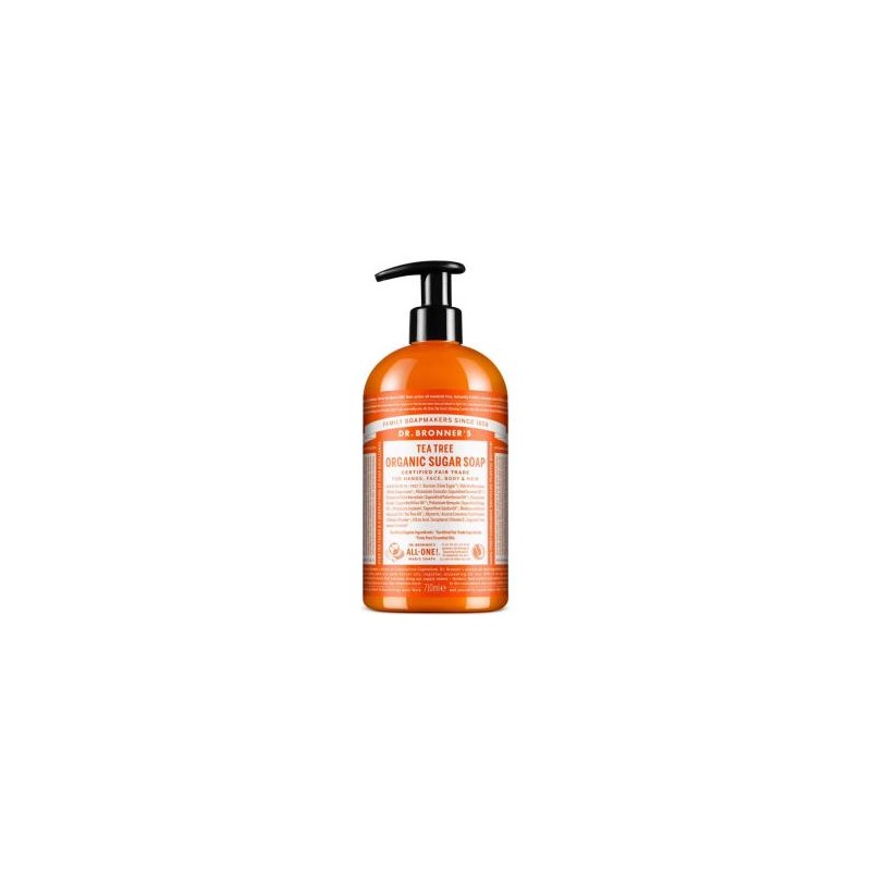 DR. BRONNER´S JABON DE AZUCAR arbol del te 710ml. DR. BRONNER´S JABON DE AZUCAR arbol del te 710ml.