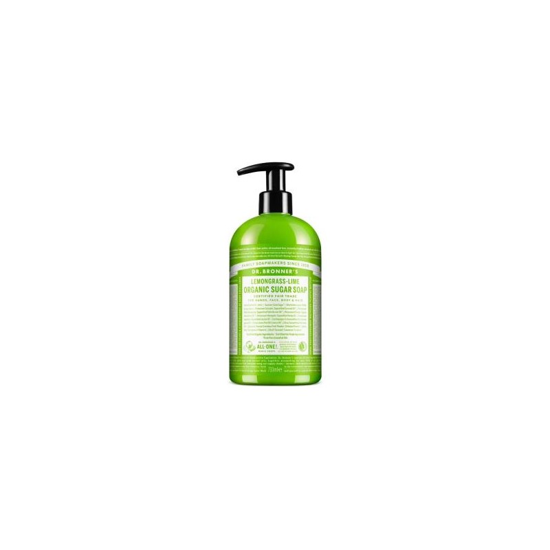 DR. BRONNER´S JABON DE AZUCAR lemongrass-lima 710ml.