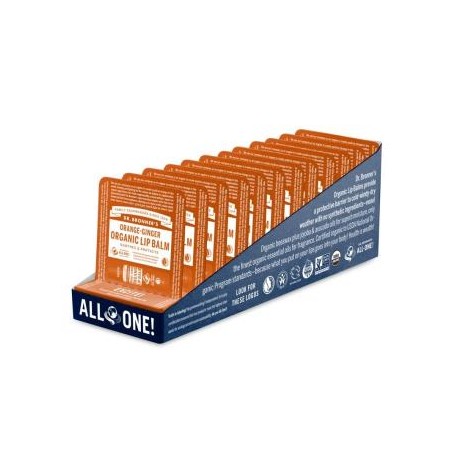 DR. BRONNER´S LAPIZ LABIAL naranja-jengibre PACK 12ud. x 4gr.