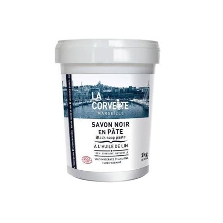 PASTA JABON NEGRO ACEITE DE LINO 1kg